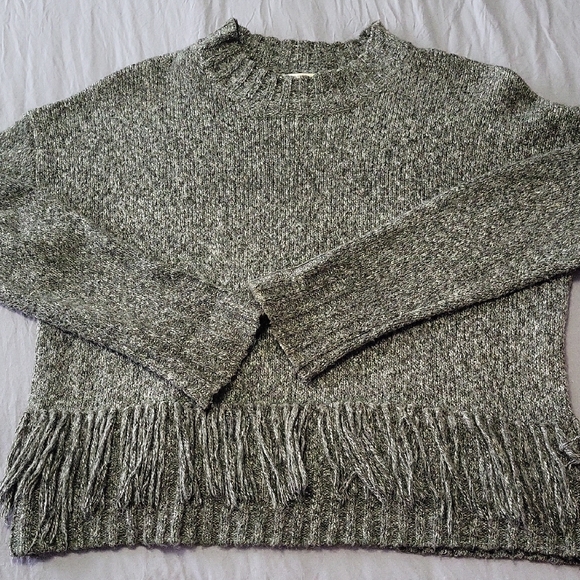 Rebecca Minkoff Neala Olive Fringe Sweater - Picture 3 of 6